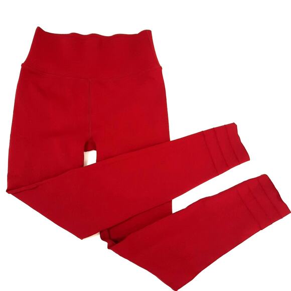 Fabletics SculptKnit High Waisted Essential Custom Length Leggings Sz Large Red - Picture 2 of 10